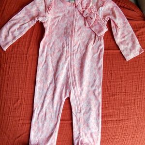 Footed jammies with headband